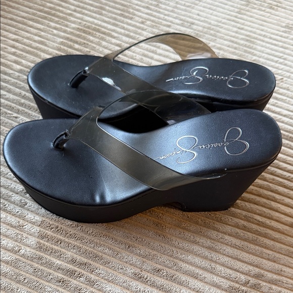 Jessica Simpson Black and Clear Women's Sandals - Picture 2 of 10